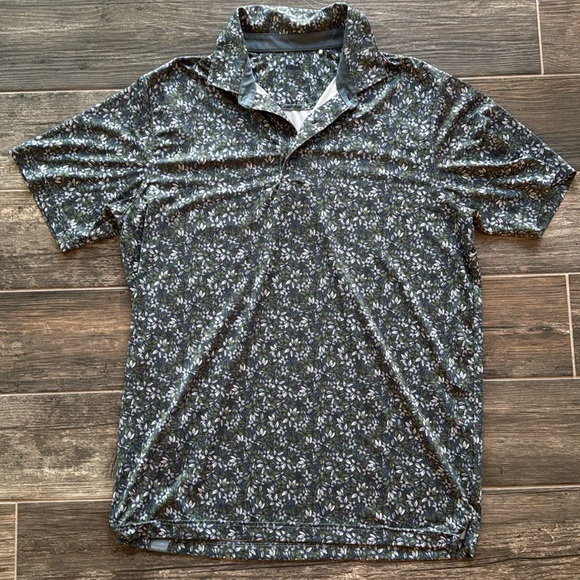 Puma Other - Puma Black Floral Golf Polo – Size Medium